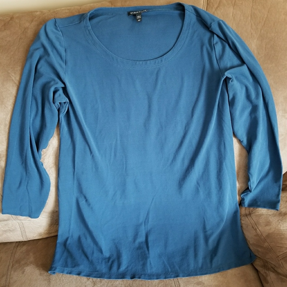 🌿Eileen Fisher Long Sleeve Blue Top Size Small